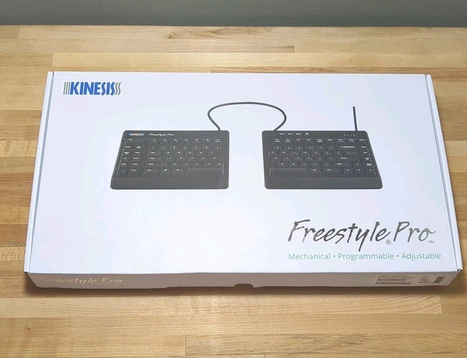 Kinesis Freestyle Pro Mechanical Keyboard Program Adjustable Kb900-rdq RED QUIET - Image 2 of 4