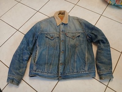 Levis Levi´s Herren Sherpa Jeansjacke mit Fell in toller used Waschung in Gr. XL