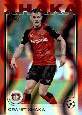 Topps 2024-25 Chrome UCC Granit Xhaka #128 Red Flowfractor (6332)