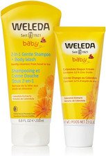 Baby Calendula 2-In-1 Gentle Shampoo-Body Wash and Diaper Cream Duo, 6.8 Fluid O