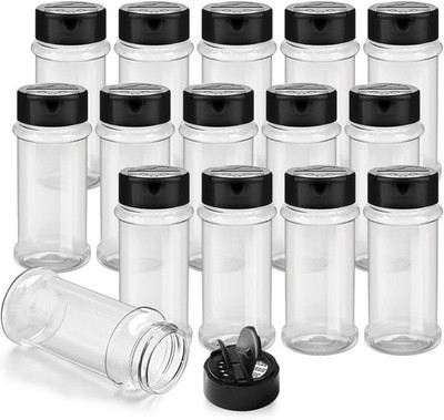 14 Pcs Spice Bottles Plastic Seasoning Containers, 3 Oz Clear Plastic Spice Jars