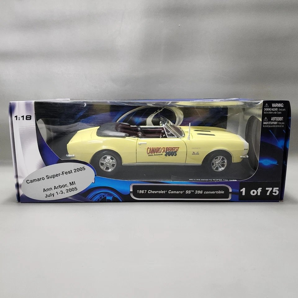 Super Toy Cars Maisto 1967 Camaro SS Superfest 2005 1:18 diecast 41 de 75 Foto 2 de 4