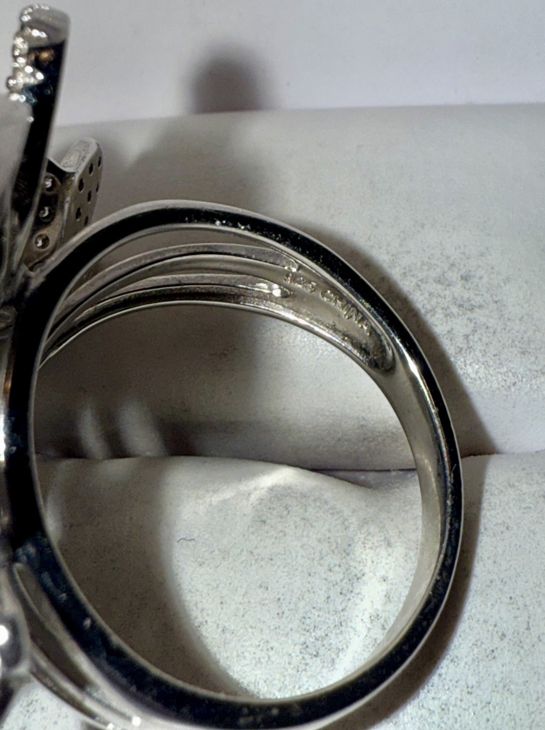 Solid Sterling Silver Round-Cut Gemstone Paved Bu… - image 8