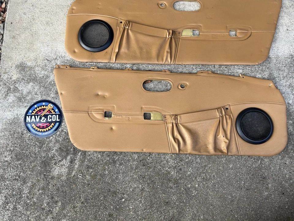 90-97 MAZDA MIATA LH PAR Puerta Tarjeta Panel Tan Power 1990-1997 Foto 3 de 4