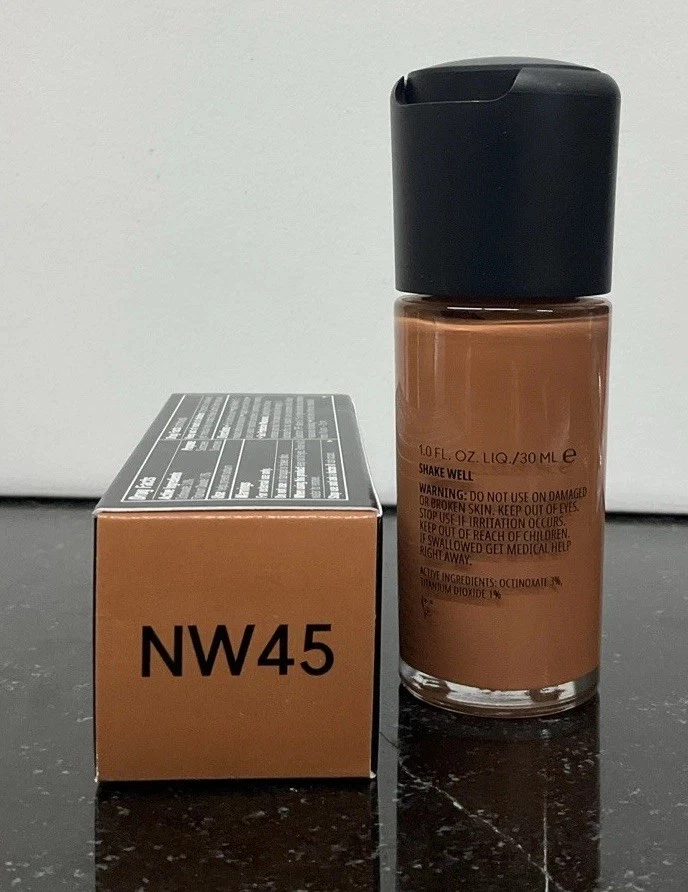 MAC Studio Fix Fluid SPF 15 24HR Matte Foundation+Oil Control NW45 -1oz/30ml-NIB - Image 4 of 4