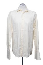 Emanuel Berg Hemd Oberhemd KW42 L beige Langarm Umschlagmanschette ÄL 66cm