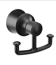 Moen Dartmoor Double Robe Hook in Matte Black YB2103BL