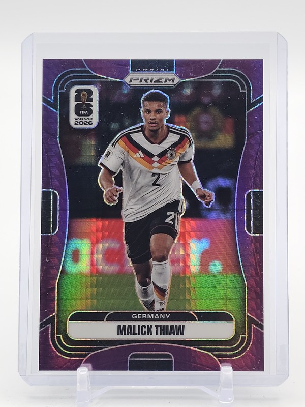MALICK THIAW 2026-27 PANINI PRIZM FIFA WORLD CUP PURPLE HYPER /299 #45 Q0296