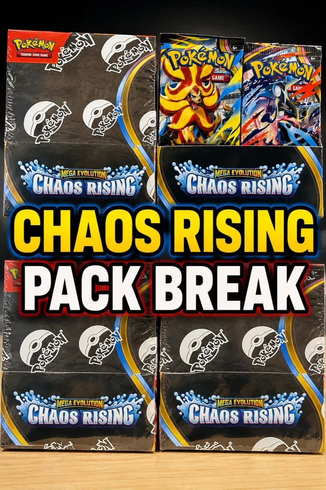 POKEMON CHAOS RISING PACK BREAKS