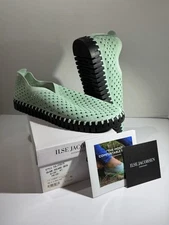 Ilse Jacobsen Tulip Laurel Green Slip On Comfort Shoes 41 EU US10-10.5 New w BOX