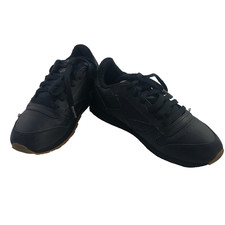 Reebok Sneaker Shoes Unisex Youth 4.5 Black Classic Leather Activewear 121626167