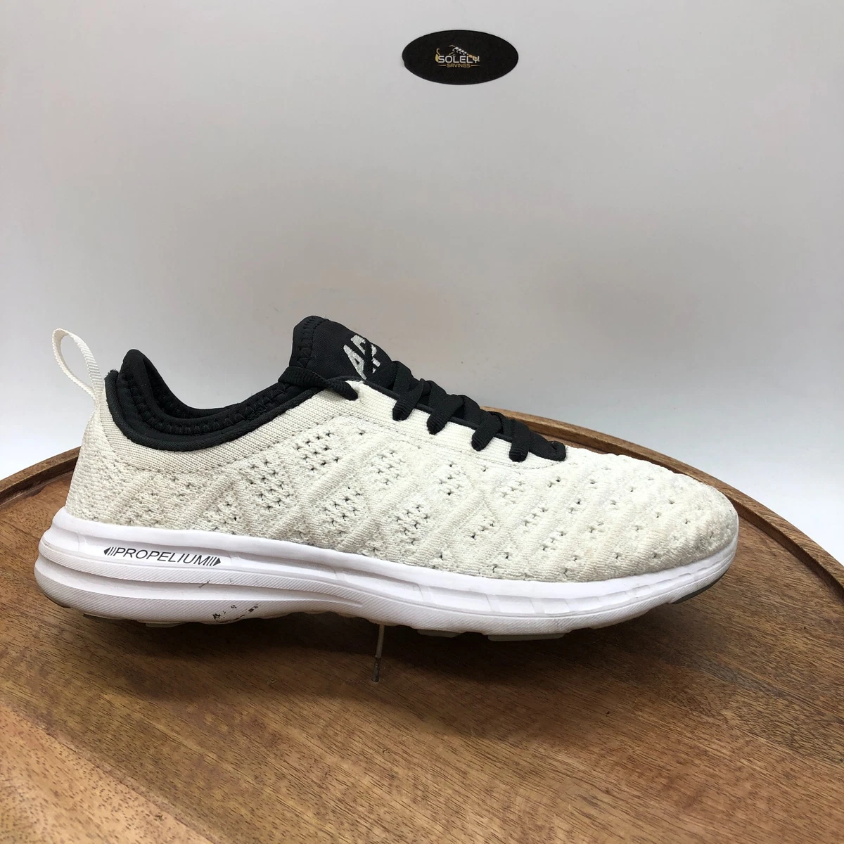 APL TechLoom Phantom White Black Knit Athletic Running Sneakers Shoes Size 7