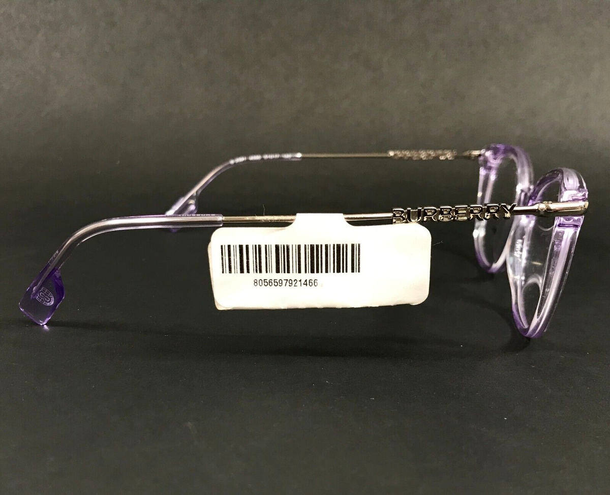 Burberry Eyeglasses Frames B2391 4095 Transparent Purple Burberry Eyeglasses Frames B2391 4095 Transparent Purple