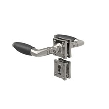 Zamak Bicolor Rosettengarnitur eckige Rosetten Ton-Stil Türdrücker Holz-Türgriff