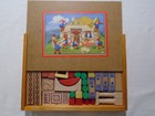 Vintage Toy Ges Gesch Germany Wooden Building Blocks Box Children German Elves — photo 9