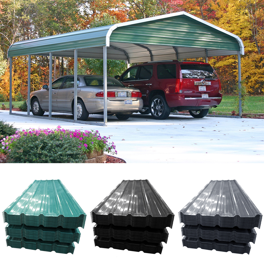 6/12PCS Corrugated Roof Sheets Profile Galvanized Metal Roofing