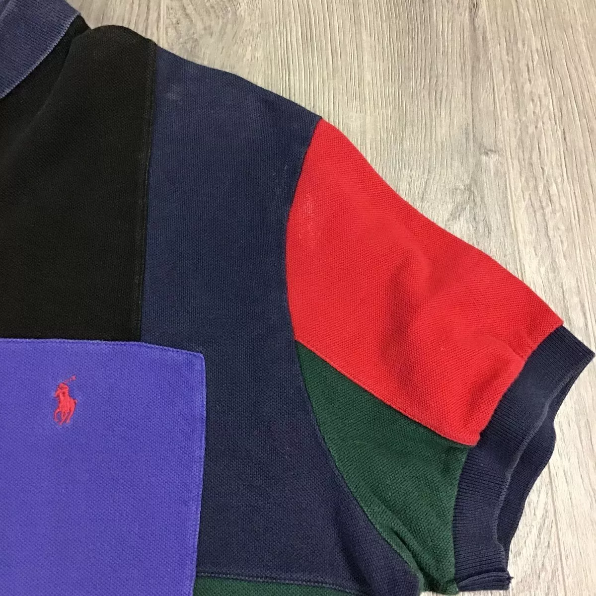 Polo Ralph Lauren Patchwork Vintage Polo Shirt Multicolor Size Large