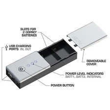 GoPro Hero 3 3+ Battery Charger + Phone Charger, SP Gadgets Power Bar Duo Kit