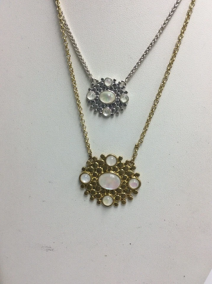 $35 Lucky Brand madreperla tono plata capa collar collar S1 Foto 2 de 4