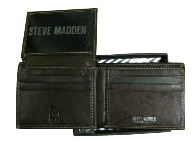 Steve Madden Herren-Geldbörse Aus Leder – Mit RFID-Schutz, 8 Kartenfächern & Klapptasche