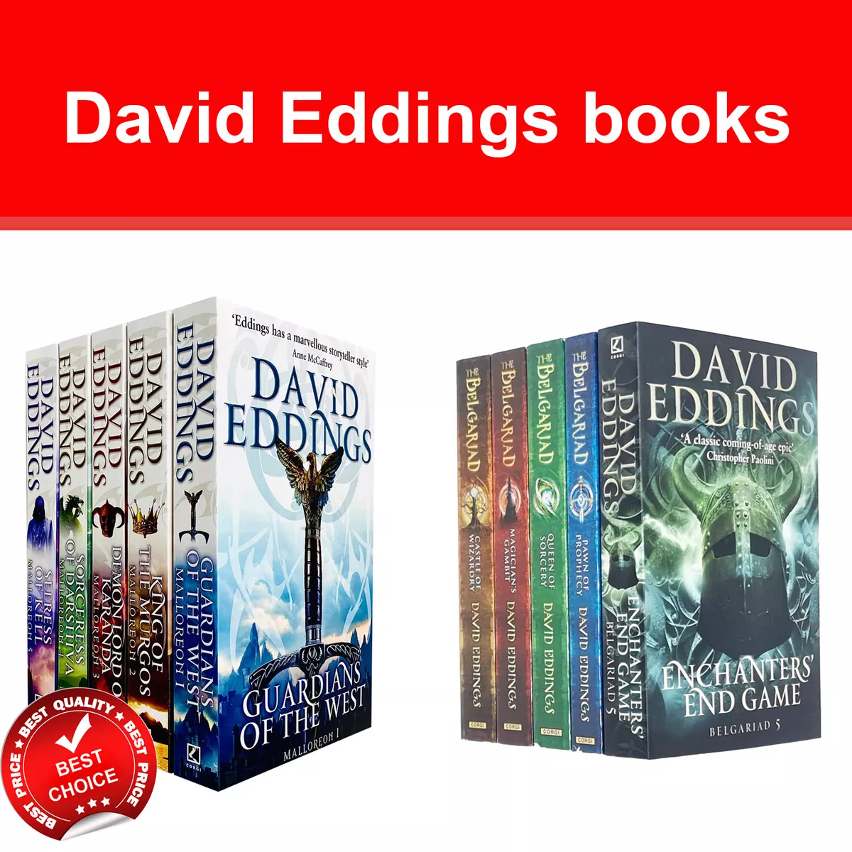 The Belgariad Series 5 Books Collection Set by David Eddings