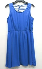 Doe & Rae Womens Royal Blue Sleeveless Scoop Neck Cross Back A Line Dress XL