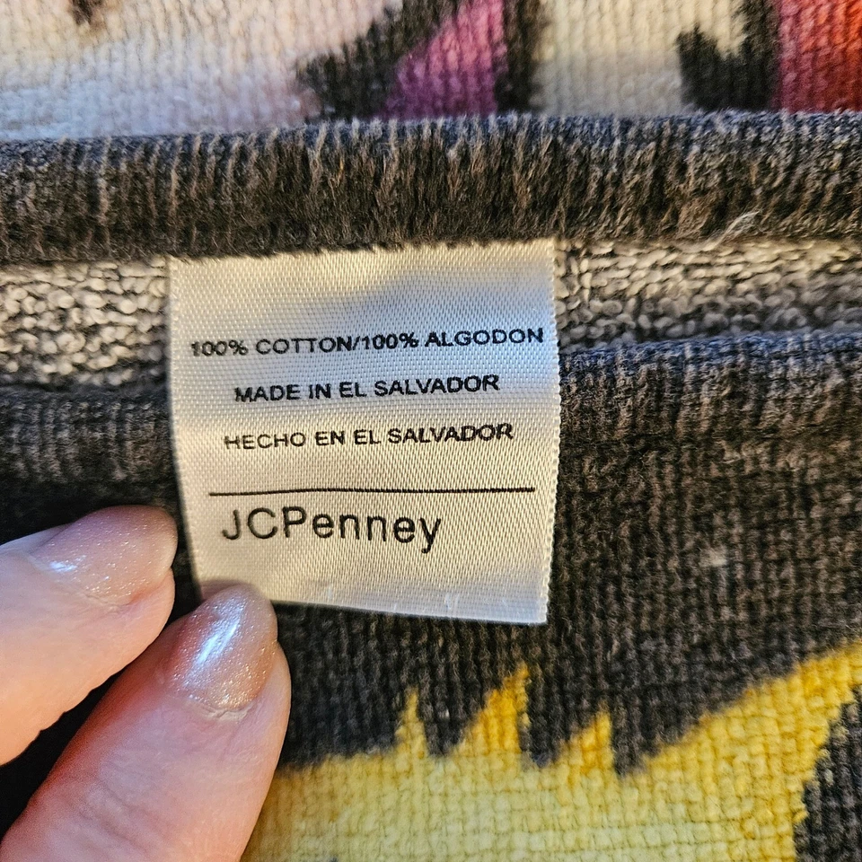 De Colección Novedad Dibujos Animados Gatos Toalla de Playa Funky Estampado Gráfico Negro Algodón JC Penney Foto 3 de 3