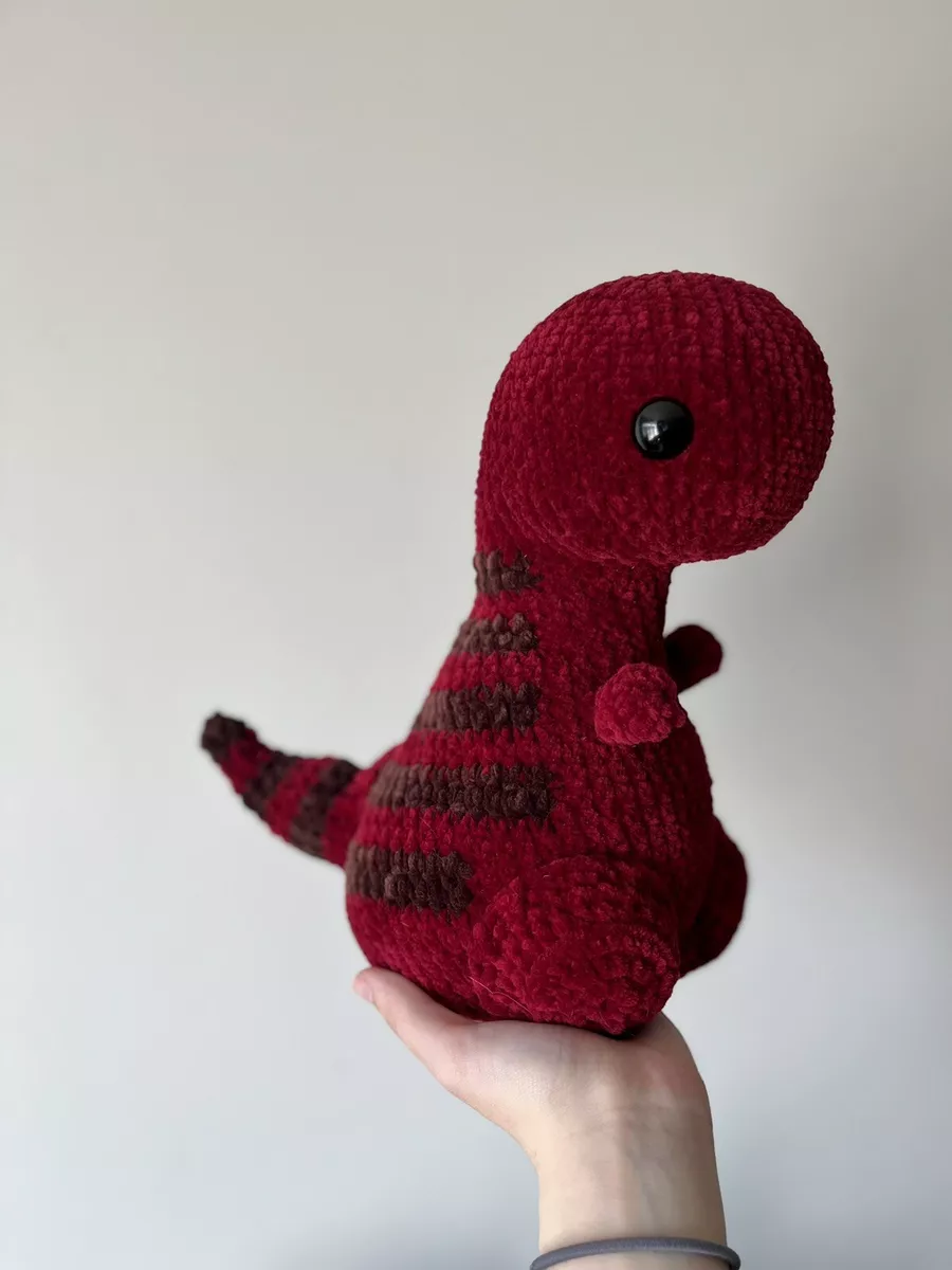 Dinosaur Chocolate Strawberry Crochet Amigurumi Plush Stuffed Animal