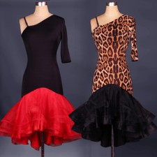 NEW Latin Ballroom Dance Dress Modern Salsa Waltz Standard Long Dress F117