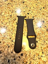 GENUINE OEM Black Apple Watch Silicone SMALL Band FOR 42/44/45/46mm Series 1-10
