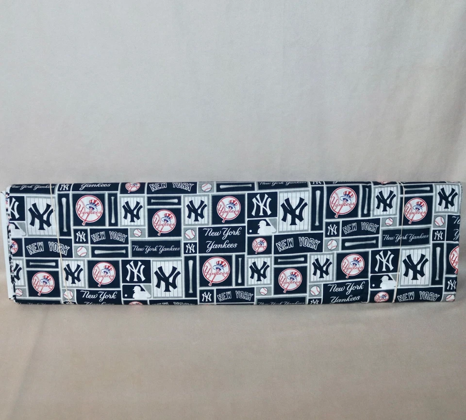 New York Yankees ~ Logo Pattern MLB Cotton Fabric 1/4 Yard 9” X 56” - Image 2 of 4