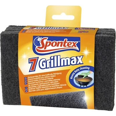 SPONTEX 7x Heavy Duty Non-Scratch Grill Scourers Pads for BBQ Gastro & Kitchen Cleaning