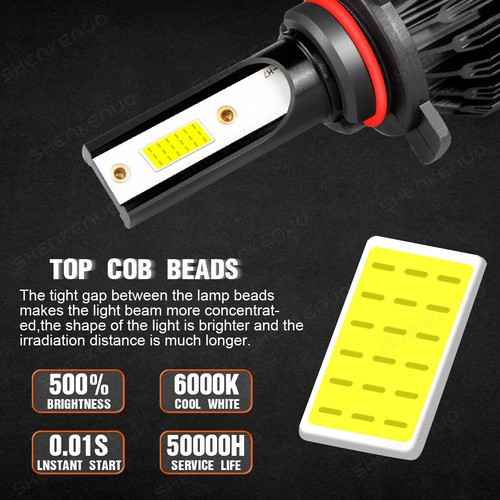 For Dodge Ram 1500 2500 2013-2015 w/projector 9012 LED Headlight Bulbs Low Beam - Picture 10 of 14