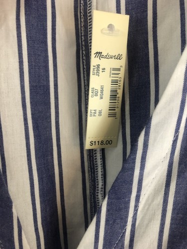 Madewell Striped Tiered Maxi Size 16 Plus Size Dress Summer Dress NWT - Picture 5 of 9
