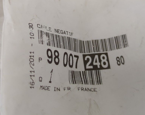 New Genuine Peugeot Citroen Battery Negative Cable 9800724880 - Picture 7 of 8