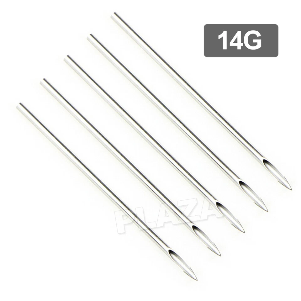 41pcs Body Piercing Kit Needle Nipple Belly Tongue Eyebrow Nose Lip Ring 14G/16G - image 2 of 4
