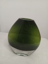 Art Glass PartyLite Rainforest Renewal Green Reed Diffuser 6" Bud Vase