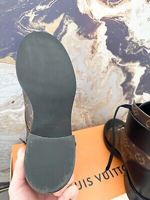 Louis Vuitton Monogram Wonderland Twist Flat Ranger Combat Boots