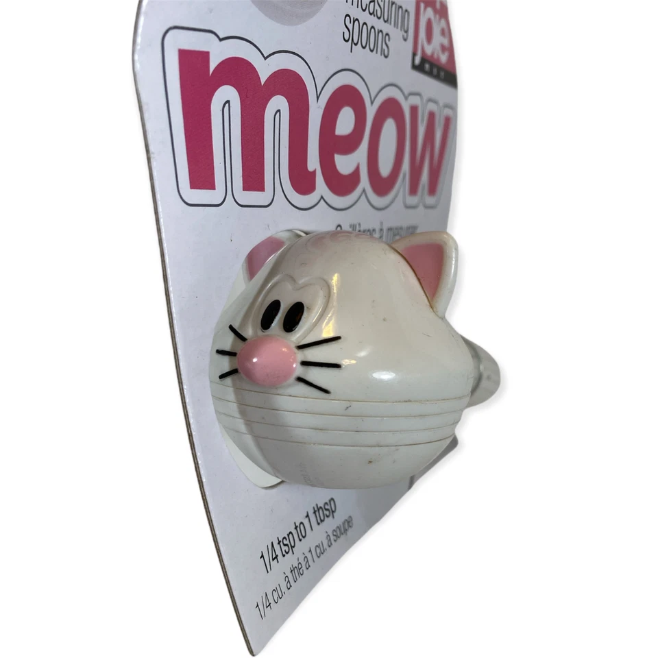 Joie Meow 5 Piece Stackable Nesting Measuring Spoons White Cat 1/4 tsp 1 tbsp - Image 3 of 3