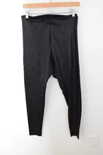 Commando Women’s Faux Leather Leggings Black Pull On XL High Rise