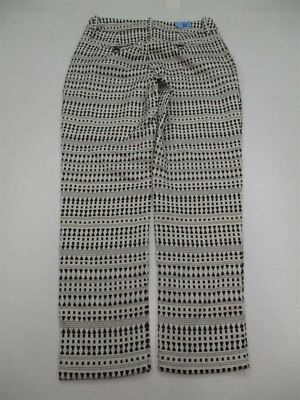 new MERONA Pants Women's Size 4 Cotton PIANO PRINT White/Black | eBay