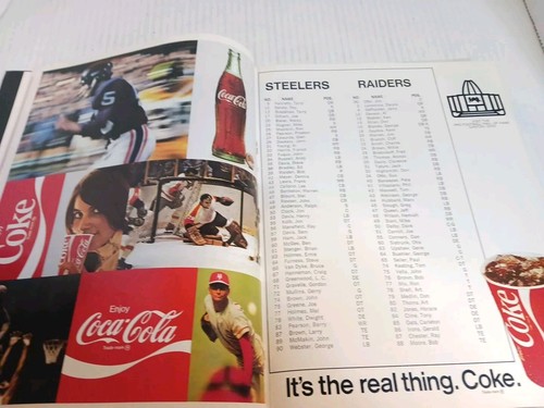 Pro 23.12.1972 Steelers vs Raiders AFL Playoff Programm einwandfreier Empfang - Bild 12 von 13