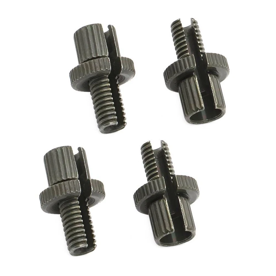 4 8mm Brake Clutch Cable Adjuster Nuts Bolts Universal For Honda Kawasaki Suzuki - Image 2 of 4