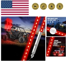 3FT Red LED Whip Light with Remote - Perfect for ATV, UTV and Off-Road Adventure