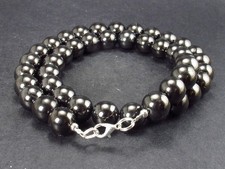 Elite Shungite Necklace with 10mm Round Beads From Russia - 18"