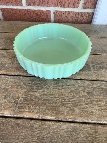 Anchor Hocking Fire King Jadeite Green Old Cafe Candy Dish 7" Vintage