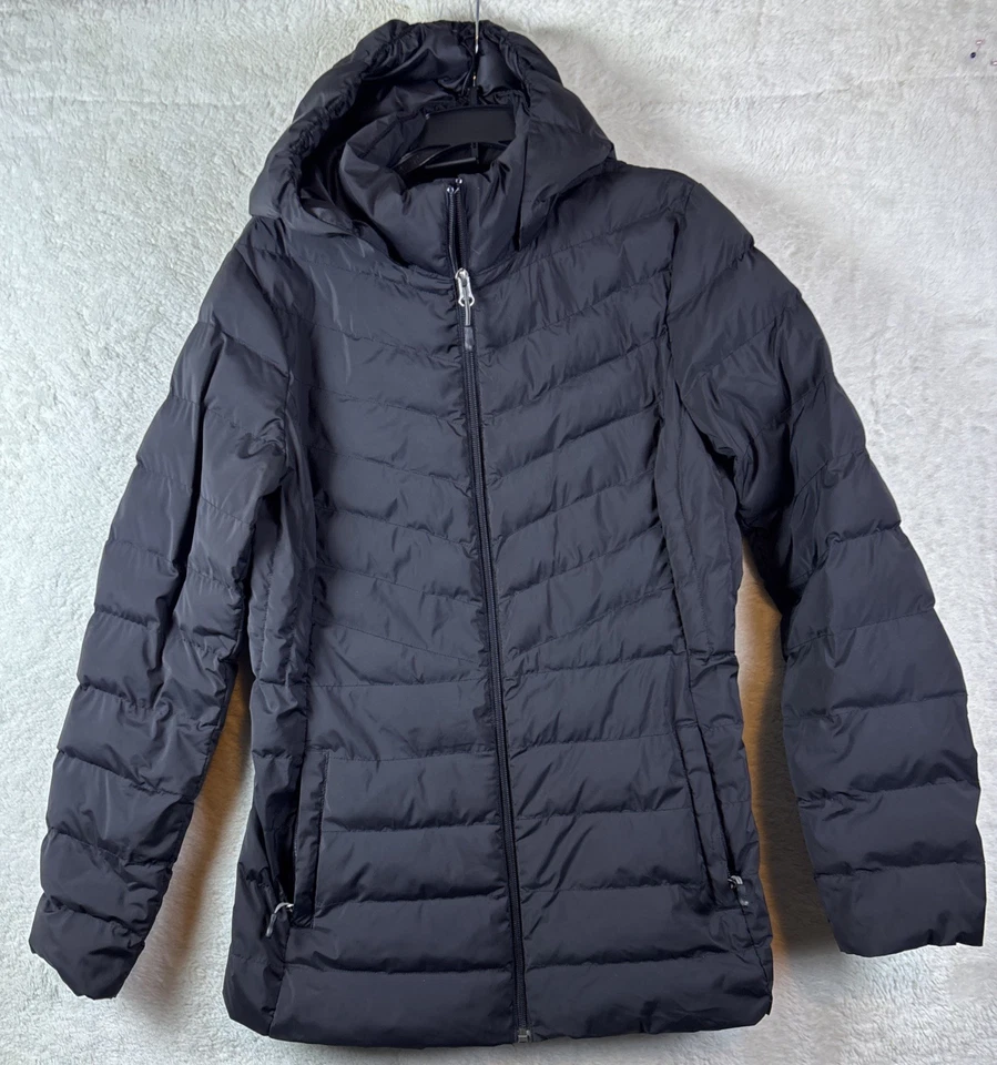 Chaqueta 32 Degrees Heat Puffer, Negra, Mujer Pequeña Cremallera Completa Manga Larga Foto 3 de 4