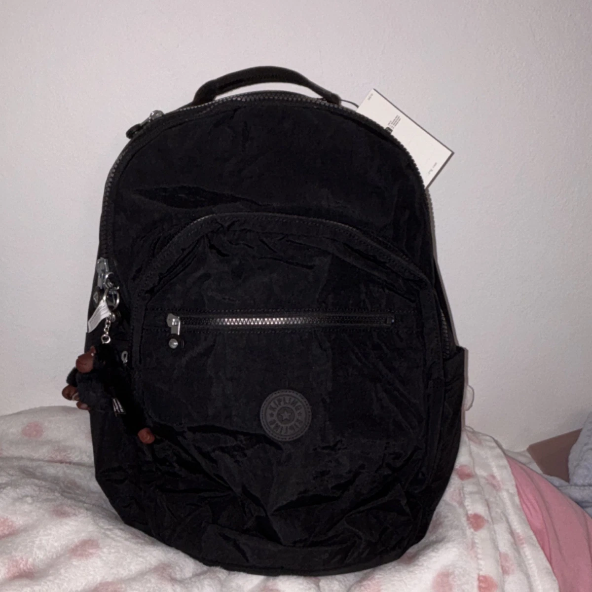 Kipling Seoul Small‎ Backpack Black Multicolor Hummingbird Print Monkey Keychain Seoul 15 main image 2
