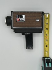 Vintage gaf S/72 Super 8 Video Camera Black  Wood Grain Untested Photography