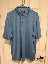Ben Hogan Performance Polo Blue Striped Large